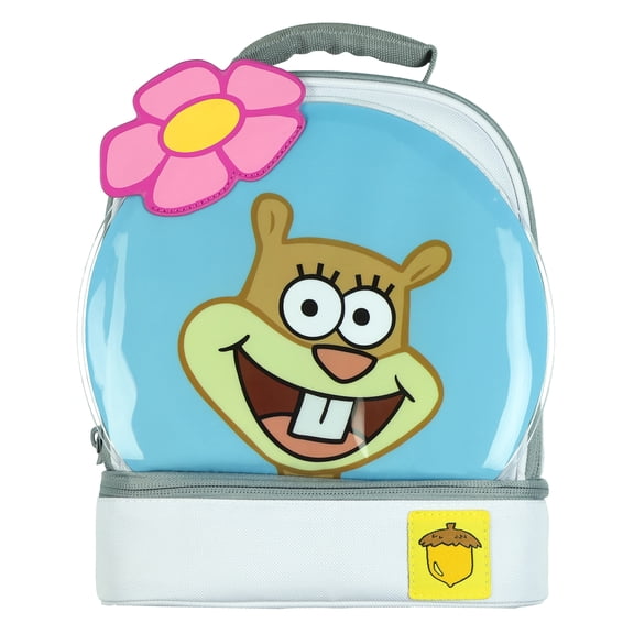 SpongeBob SquarePants Lunch Bag Sandy Cheeks Dual Compartment Insulated Tote 10"