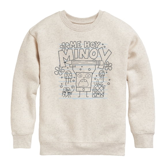 SpongeBob SquarePants - Me Hoy Minoy - Youth Boys Crew Fleece Sweatshirt