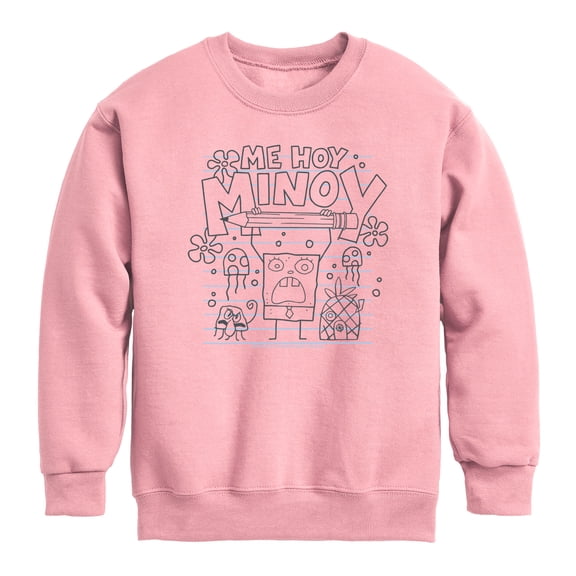 SpongeBob SquarePants - Me Hoy Minoy - Youth Boys Crew Fleece Sweatshirt