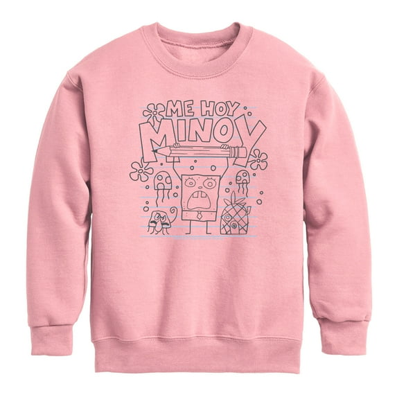 SpongeBob SquarePants - Me Hoy Minoy - Youth Boys Crew Fleece Sweatshirt