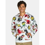 SpongeBob SquarePants Men's & Big Men's Allover Print Graphic Pullover Hoodie, Sizes S-2XL