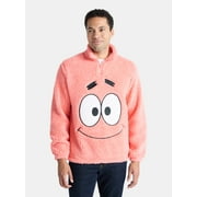 SPONGEBOB SQUAREPANTS Patrick Star Men's Plush Fleece Quarter Zip Sweatshirt, Sizes S-3XL