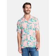 SpongeBob SquarePants Men's and Big Men's Graphic Button-Up Shirt, Sizes XS-5XL