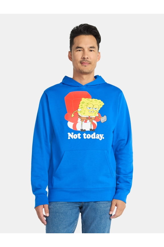 Men's and Big Men's Not Today Graphic Hoodie, Sizes XS-5XL