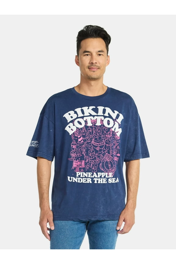 Men's and Big Men's Bikini Bottom Graphic Tee, Sizes S-3XL