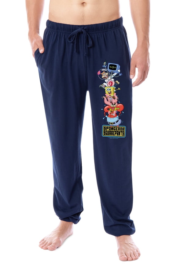 SpongeBob SquarePants Men's Friends Sleep Lounge Pajama Pants For Adults