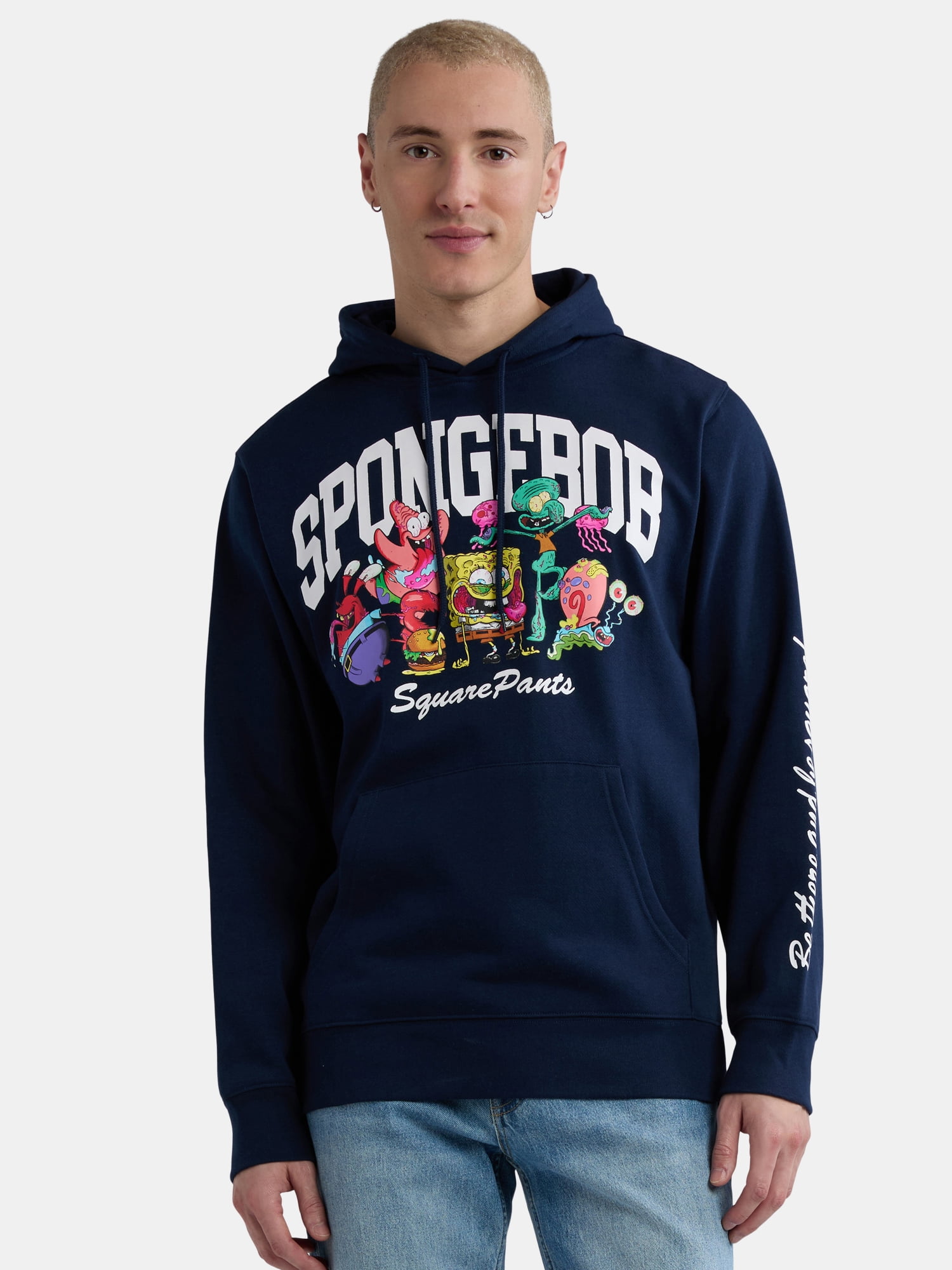 Nickelodeon Mineral Washed Men's \u0026 Big Men's Fleece Graphic Hoodie - Walmart .com