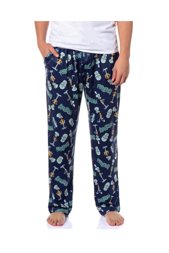 SpongeBob SquarePants Men's Handsome Squidward Sleep Lounge Pajama Pants