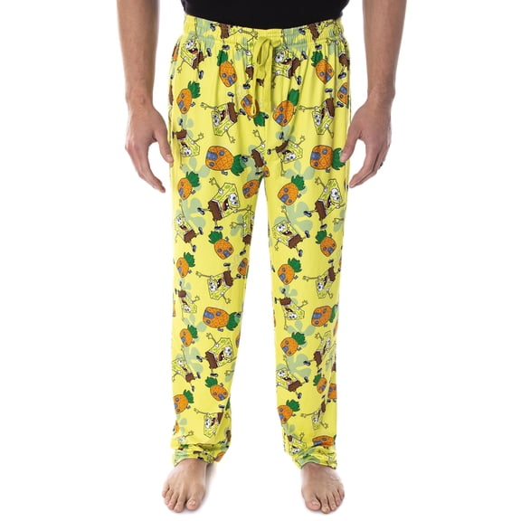 SpongeBob SquarePants Men's Pineapple House Adult Loungewear Sleep Pajama Pants