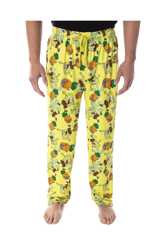 SpongeBob SquarePants Men's Pineapple House Adult Loungewear Sleep Pajama Pants