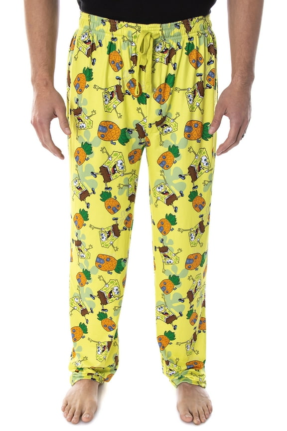 SpongeBob SquarePants Men's Pineapple House Adult Loungewear Sleep Pajama Pants