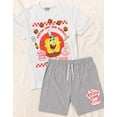 thumbnail image 1 of SpongeBob SquarePants Mens White Short Sleeve Short Leg Pyjama Set, 1 of 5