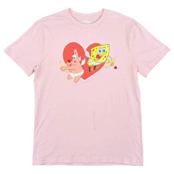 SpongeBob SquarePants Mens Light Pink Short Sleeve Graphic T-Shirt XX-Large