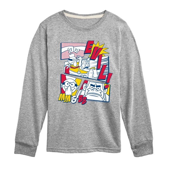 SpongeBob SquarePants - Mermaid Man And Barnacle Boy Comic Panels - Youth Boys Long Sleeve Graphic T-Shirt