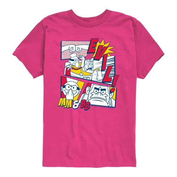 SpongeBob SquarePants - Mermaid Man And Barnacle Boy Comic Panels - Youth Boys Short Sleeve Graphic T-Shirt