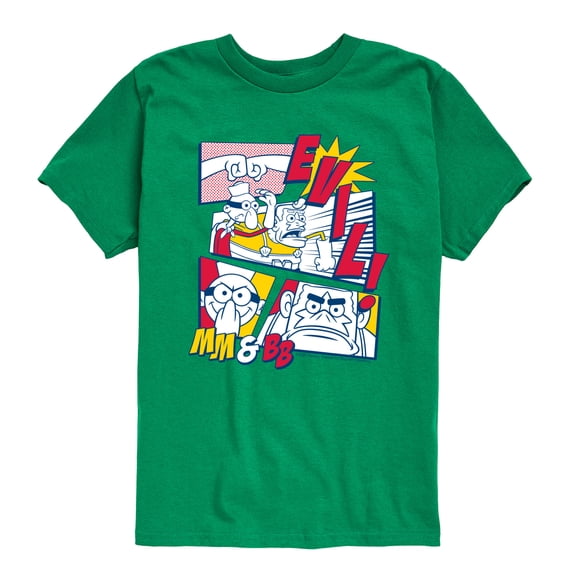 SpongeBob SquarePants - Mermaid Man And Barnacle Boy Comic Panels - Youth Boys Short Sleeve Graphic T-Shirt