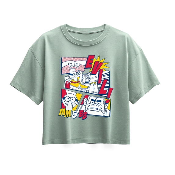 SpongeBob SquarePants - Mermaid Man And Barnacle Boy Comic Panels - Youth Girls Boxy T-Shirt
