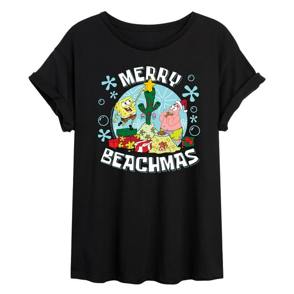 SpongeBob SquarePants - Merry Beachmas - Women's Oversized T-Shirt