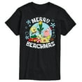 thumbnail image 1 of SpongeBob SquarePants - Merry Beachmas Patrick and Spongebob - Men's Short Sleeve Graphic T-Shirt, 1 of 5