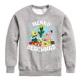 thumbnail image 1 of SpongeBob SquarePants - Merry Beachmas - Toddler And Youth Crewneck Fleece Sweatshirt, 1 of 6