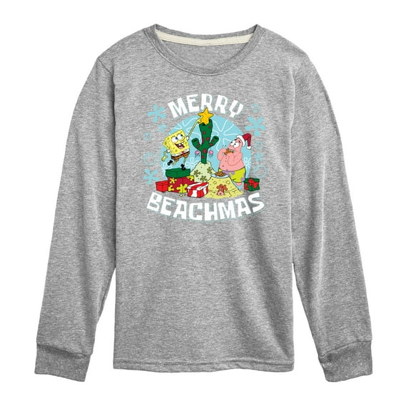 SpongeBob SquarePants - Merry Beachmas - Toddler And Youth Long Sleeve Graphic T-Shirt