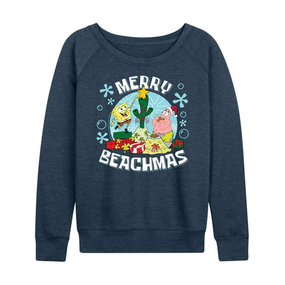 SpongeBob SquarePants - Merry Beachmas - Women's Lightweight French Terry Long Sleeve Shirt