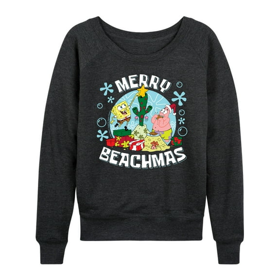 SpongeBob SquarePants - Merry Beachmas - Women's Lightweight French Terry Long Sleeve Shirt