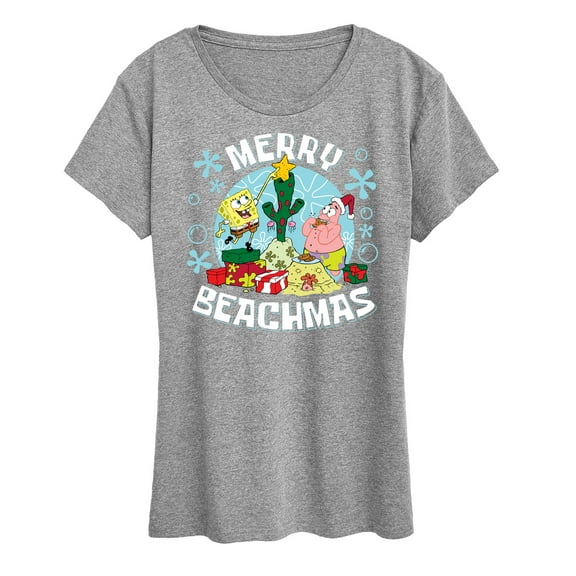 SpongeBob SquarePants - Merry Beachmas - Women's Lightweight French Terry Pullover