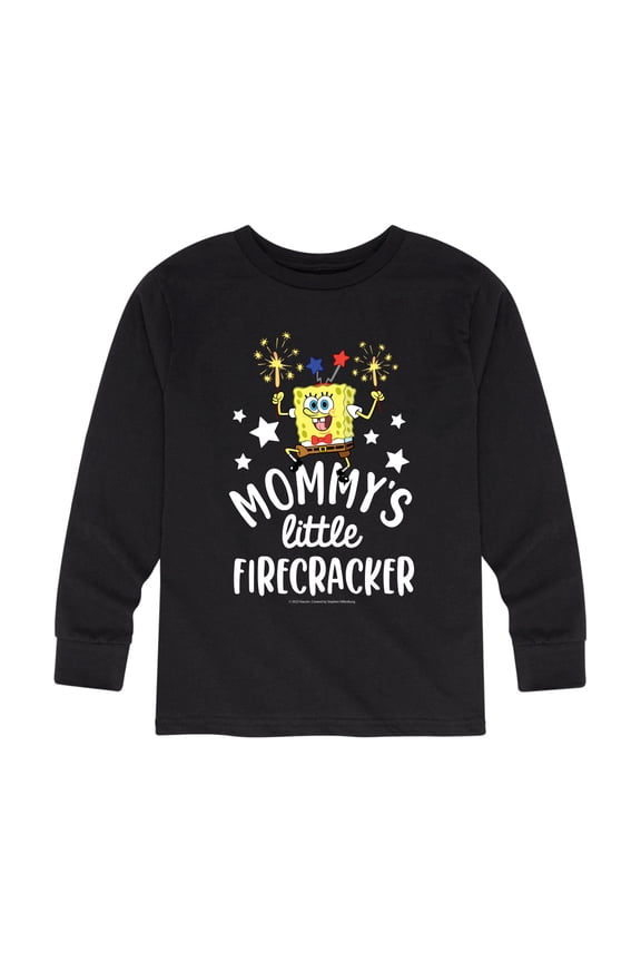 - Mommy's Little Firecracker - Toddler And Youth Long Sleeve Graphic T-Shirt