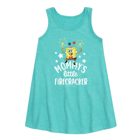SpongeBob SquarePants - Mommy's Little Firecracker - Toddler and Youth Girls A-line Dress