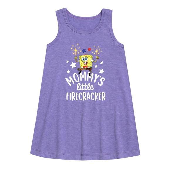 SpongeBob SquarePants - Mommy's Little Firecracker - Toddler and Youth Girls A-line Dress
