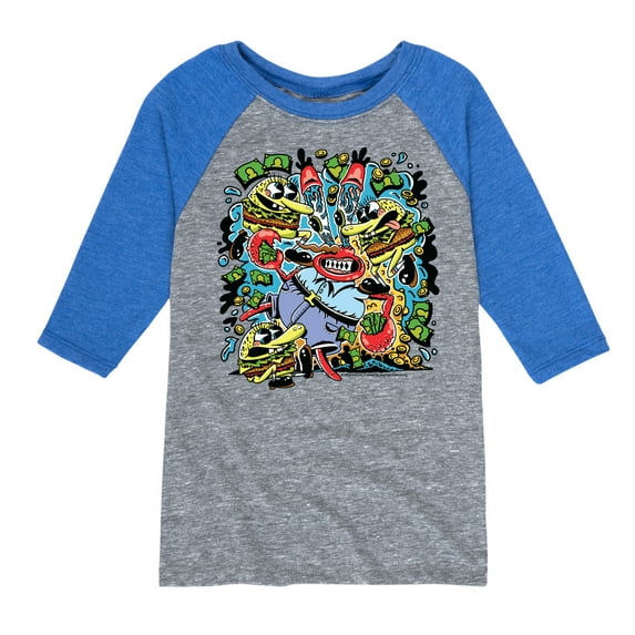 SpongeBob SquarePants - Mr K Money - Toddler & Youth Raglan Graphic T-Shirt