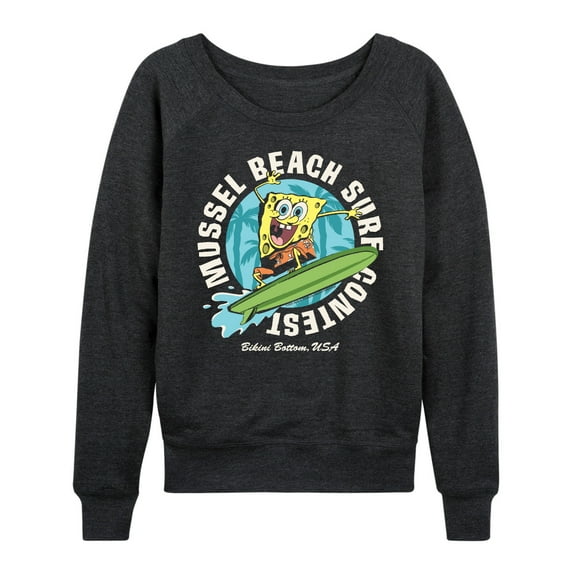 SpongeBob SquarePants - Mussel Beach - Women's Lightweight French Terry Long Sleeve Shirt