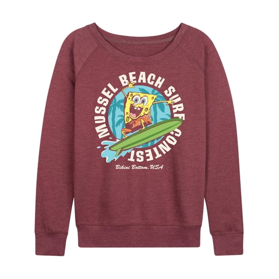 SpongeBob SquarePants - Mussel Beach - Women's Lightweight French Terry Long Sleeve Shirt