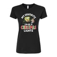 thumbnail image 1 of SpongeBob SquarePants - My Favorite Color Is Christmas Lights - Juniors Fitted Graphic T-Shirt, 1 of 6