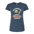 thumbnail image 1 of SpongeBob SquarePants - My Favorite Color Is Christmas Lights - Juniors Fitted Graphic T-Shirt, 1 of 6