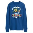 thumbnail image 1 of SpongeBob SquarePants - My Favorite Color Is Christmas Lights - Men's Long Sleeve T-Shirt, 1 of 6