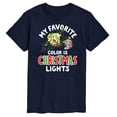 thumbnail image 1 of SpongeBob SquarePants - My Favorite Color Is Christmas Lights Spongebob and Gary - Men's Short Sleeve Graphic T-Shirt, 1 of 6