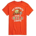thumbnail image 1 of SpongeBob SquarePants - My Favorite Color Is Christmas Lights Spongebob and Gary - Men's Short Sleeve Graphic T-Shirt, 1 of 6