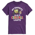 thumbnail image 1 of SpongeBob SquarePants - My Favorite Color Is Christmas Lights Spongebob and Gary - Men's Short Sleeve Graphic T-Shirt, 1 of 5