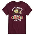 thumbnail image 1 of SpongeBob SquarePants - My Favorite Color Is Christmas Lights Spongebob and Gary - Men's Short Sleeve Graphic T-Shirt, 1 of 6