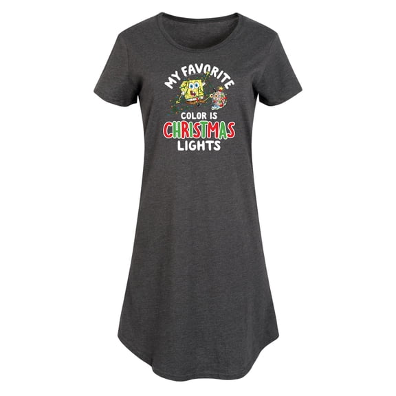 SpongeBob SquarePants - My Favorite Color Is Christmas Lights - Women's Any Way Dress