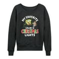 thumbnail image 1 of SpongeBob SquarePants - My Favorite Color Is Christmas Lights - Women's Lightweight French Terry Long Sleeve Shirt, 1 of 6