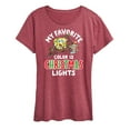 thumbnail image 1 of SpongeBob SquarePants - My Favorite Color Is Christmas Lights - Women's Lightweight French Terry Pullover, 1 of 6