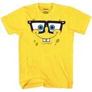 NICKELODEON SpongeBob SquarePants Nerd Glasses Face T-Shirt