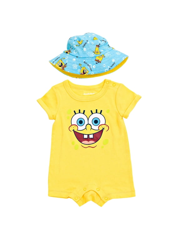 Newborn Baby Boys Romper and Hat Newborn to Infant