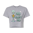 thumbnail image 1 of SpongeBob SquarePants - No Just No - Juniors Cropped Cotton Blend T-Shirt, 1 of 6
