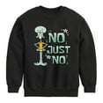 thumbnail image 1 of SpongeBob SquarePants - No Just No - Toddler & Youth Crewneck Fleece Sweatshirt, 1 of 6