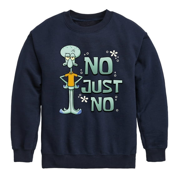 SpongeBob SquarePants - No Just No - Toddler & Youth Crewneck Fleece Sweatshirt