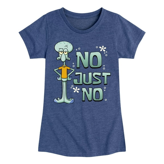 SpongeBob SquarePants - No Just No - Toddler & Youth Girls Short Sleeve Graphic T-Shirt